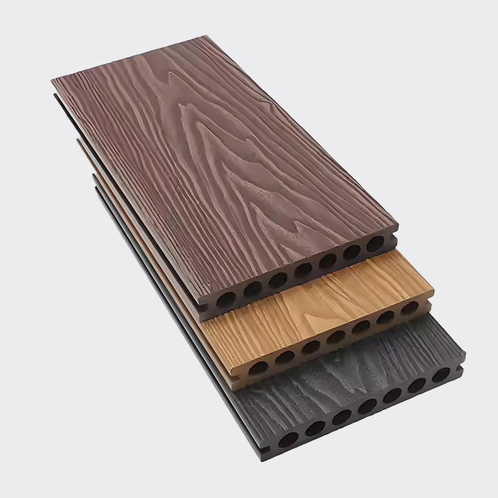 3D Deep Embossing WPC Decking, Waterproof, Moisture-Proof, Anti-Rotten, Anti-UV